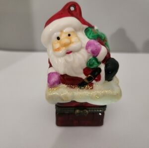 Santa Claus Porcelain Trinket Box/Ornament